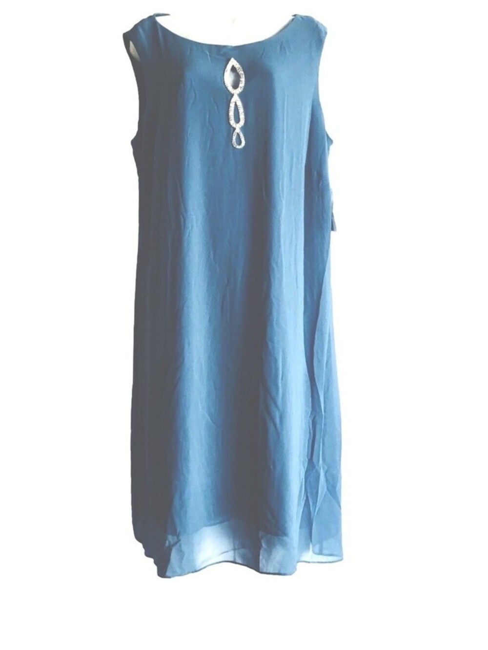 SLNY Women's Gra Rhinestone-keyhole Cocktail A-Line Dress 14W NWT